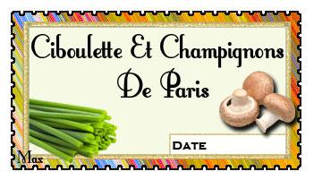 Ciboulette et champignons de paris