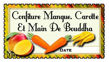 Confiture de mangue carotte et main de bouddha