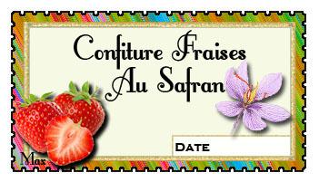 Confiture fraises au safran