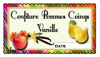 Confiture pommes coings vanille