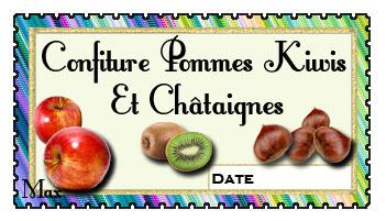 Confiture pommes kiwis et chataignes