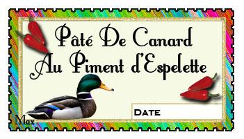 Pate de canard au piment d espelette