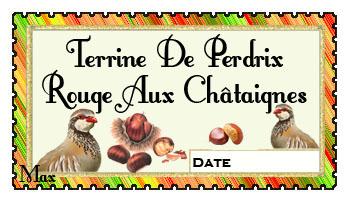 Terrine de perdrix rouge aux chataignes